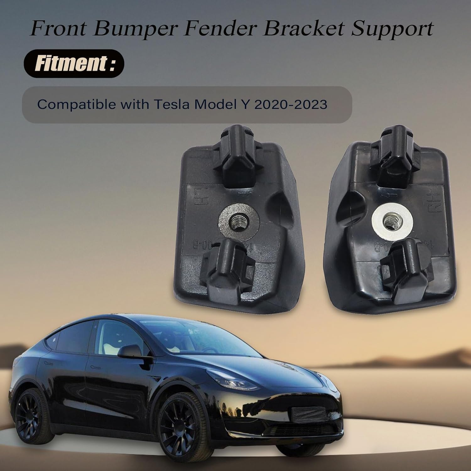 FZJDSD Front Bumper Fender Bracket Support 1493773-00-B 1493772-00-B Compatible with Tesla Model Y 2020 2021 2022 2023 Left & Right Front Fender