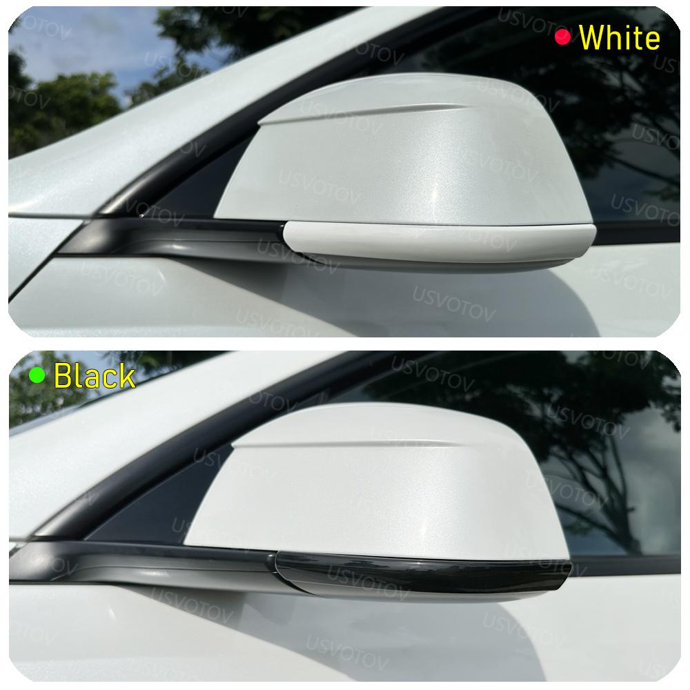 Cache-bande de rétroviseur USVOTOV pour Tesla Model 3 Y YL Accessoires 2026-2021 Protecteur de bande pare-chocs de rétroviseur anti-collision