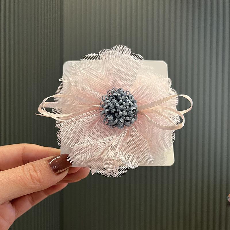 

Korean Children s Summer Mesh Flower Hair Clip - Cute Princess Headwear for Little Girls