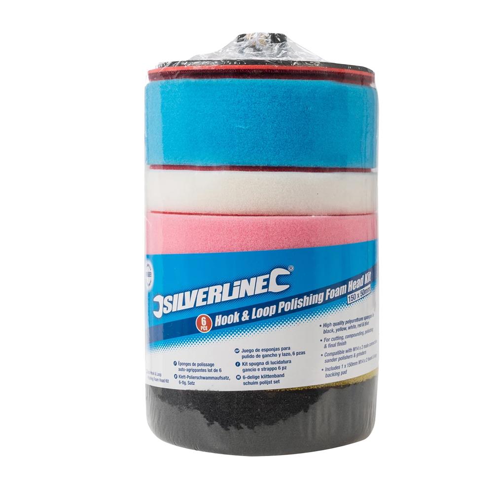 Silverline Foam Hook and Loop Polishing Head
