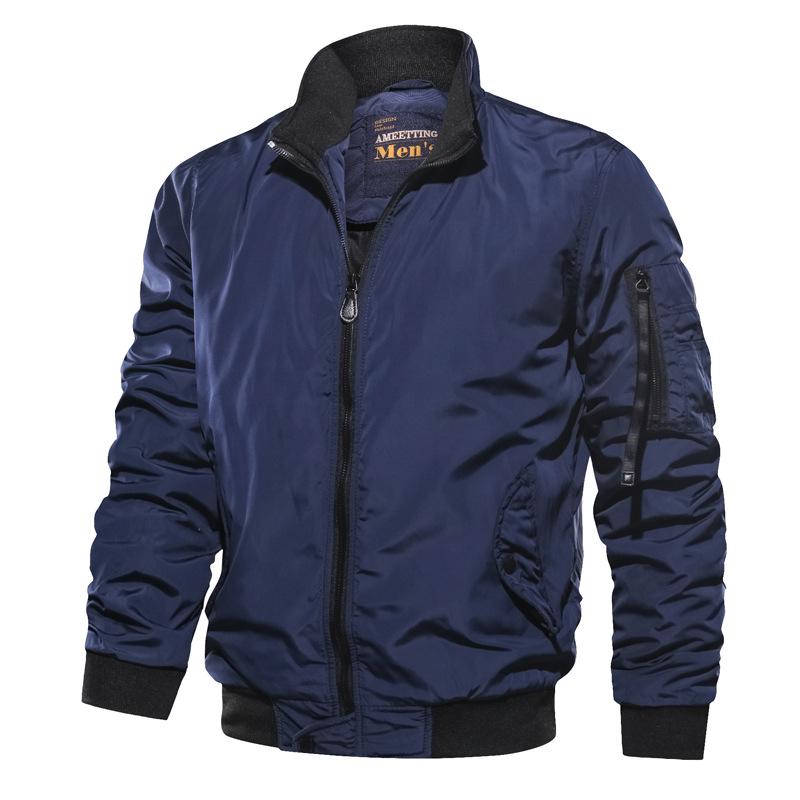 Men's Cotton Jacket European and American Jacket Simple and Fashionable Men's Cotton Clothes