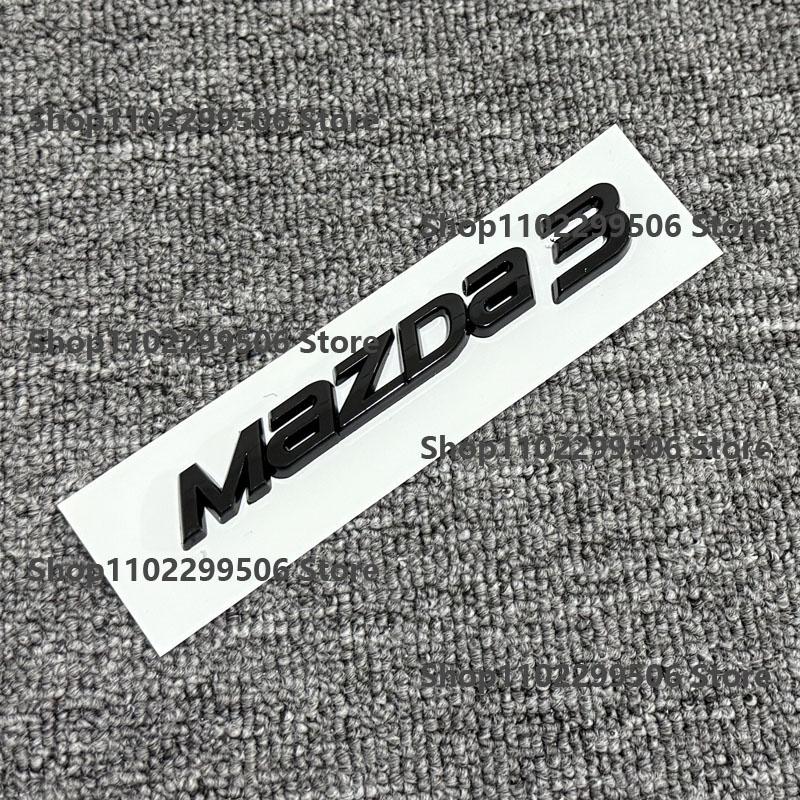 3D ABS Schwarz Buchstabe Heckklappe Heck Auto Emblem Abzeichen Aufkleber Dekoration Aufkleber Für Mazda 3 Mazda 6 Logo Modifizierte Zubehörteile