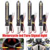 8mm Motorcycle LED Turn Signal Light Amber Blinker Indicators Lights Flowing Water Moto Rear Tail Signal Lamp 12led DRL Lamps