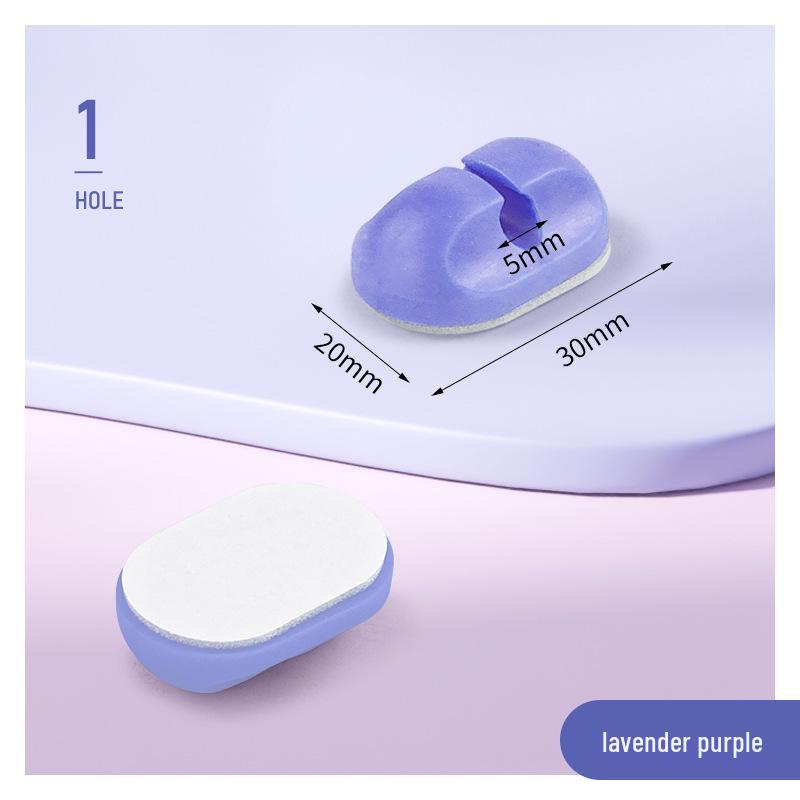 Multi-Hole Self-Adhesive Cable Organizer and Power Cord Holder