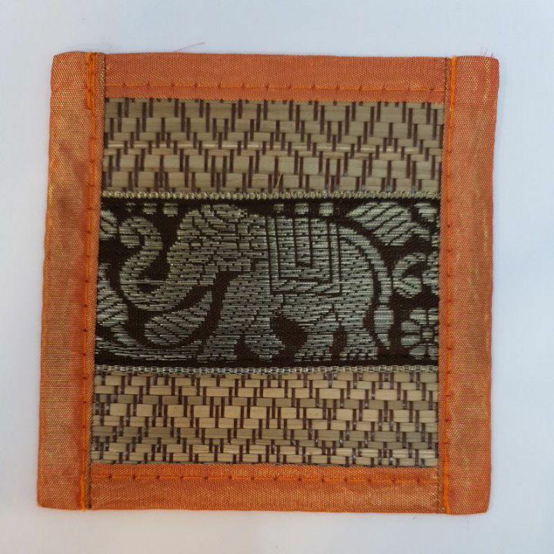 Elefantmattor Dryckunderlägg Thai silkesrörsmattor Matbordsunderlägg Souvenirpresent Present Handgjorda hantverk