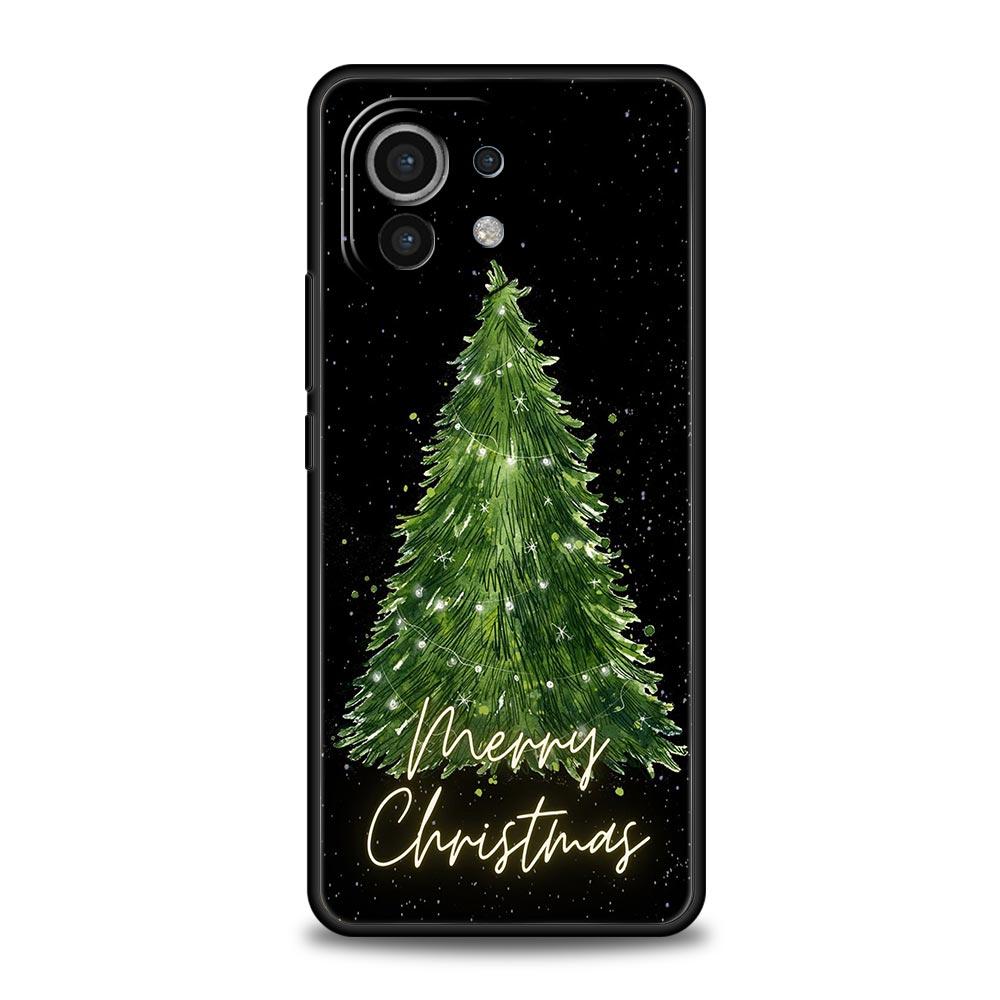 Phone Case For Xiaomi Mi 15 14 14T 13T 12T Pro 12 13 11 Lite 5G 11T X6 X5 Pro Soft TPU Cover Merry Christmas Tree