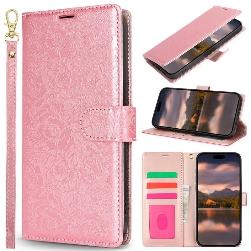 Lanyard Leather Wallet Phone Case for Samsung Galaxy A56 A36 A26 A16 A55 A35 A25 A15 A54 A34 A24 A14 A73 A53 A33 A23 A13 Cover