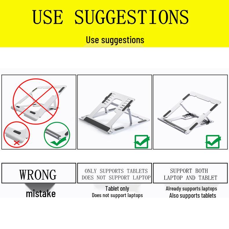 Portable Folding Laptop Stand with Adjustable Height and Cooling Feature for Desktops and Painting