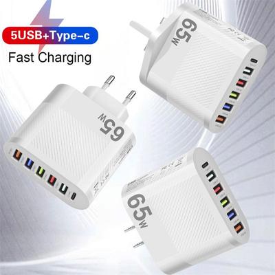 6portová USB nabíječka typu C PD rychlonabíjecí adaptér Quick Charge3.0 pro iPhone Samsung Xiaomi Huawei telefon nástěnná nabíječka