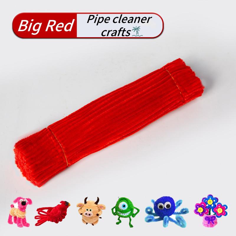 100 Pieces Pipe Cleaners Chenille Stem, Solid Color Pipe Cleaners Set for Pipe Cleaners DIY Arts Crafts Decorations
