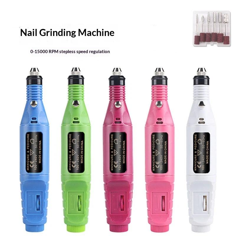 Professional Electric Nail Grinder Polishing Machine Kit With Nail Drill Bits File Manicure Remover Tools