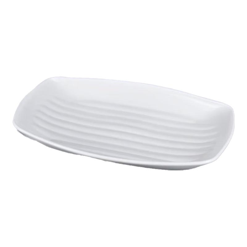 

White Melamine Rectangular Serving Plate