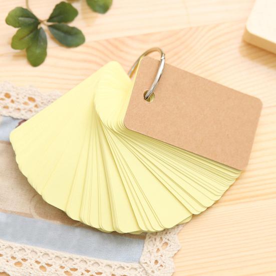 1Pc 230 Sheets Binder Memo Pad Ring Kraft Paper Sticky Notes School Stationery