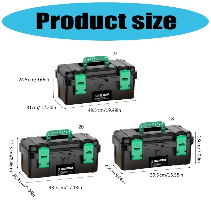 Industrial Tool Box Waterproof Structure with Removable Tray Storage Box For Professional Technicians