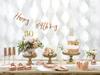 Partydeco Baner Happy Birthday Rozowe Zloto 165X62Cm