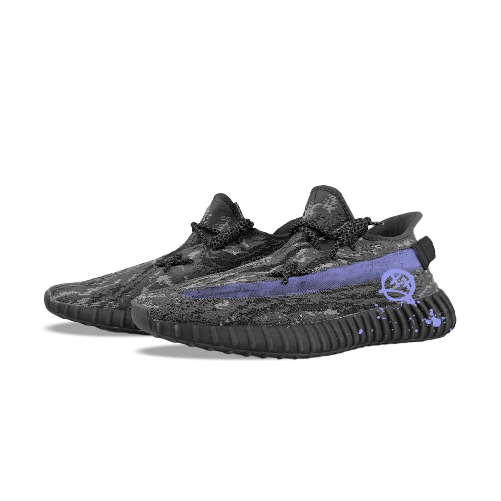 Adidas Originals Yeezy Boost 350 V2 Abrasion Resistant Abrasion Resistant Low top Casual Shoes Unisex Black Purple ID4811(Team373-)