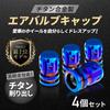 RENPA Titanium Alloy Air Valve Cap (Burnt Blue, Set of