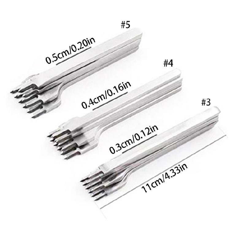 MultiPurpose Steel Chisel Leather Hole Punch Tool Design For Leather Crafting Projects And Detailed Artwork Fork Punch