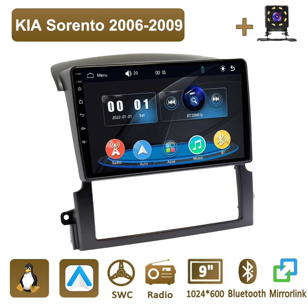 Icreative Car Radio Multimedia MP5 Player Head Unit Stereo BT For KIA Sorento 2006-2009 чёрный