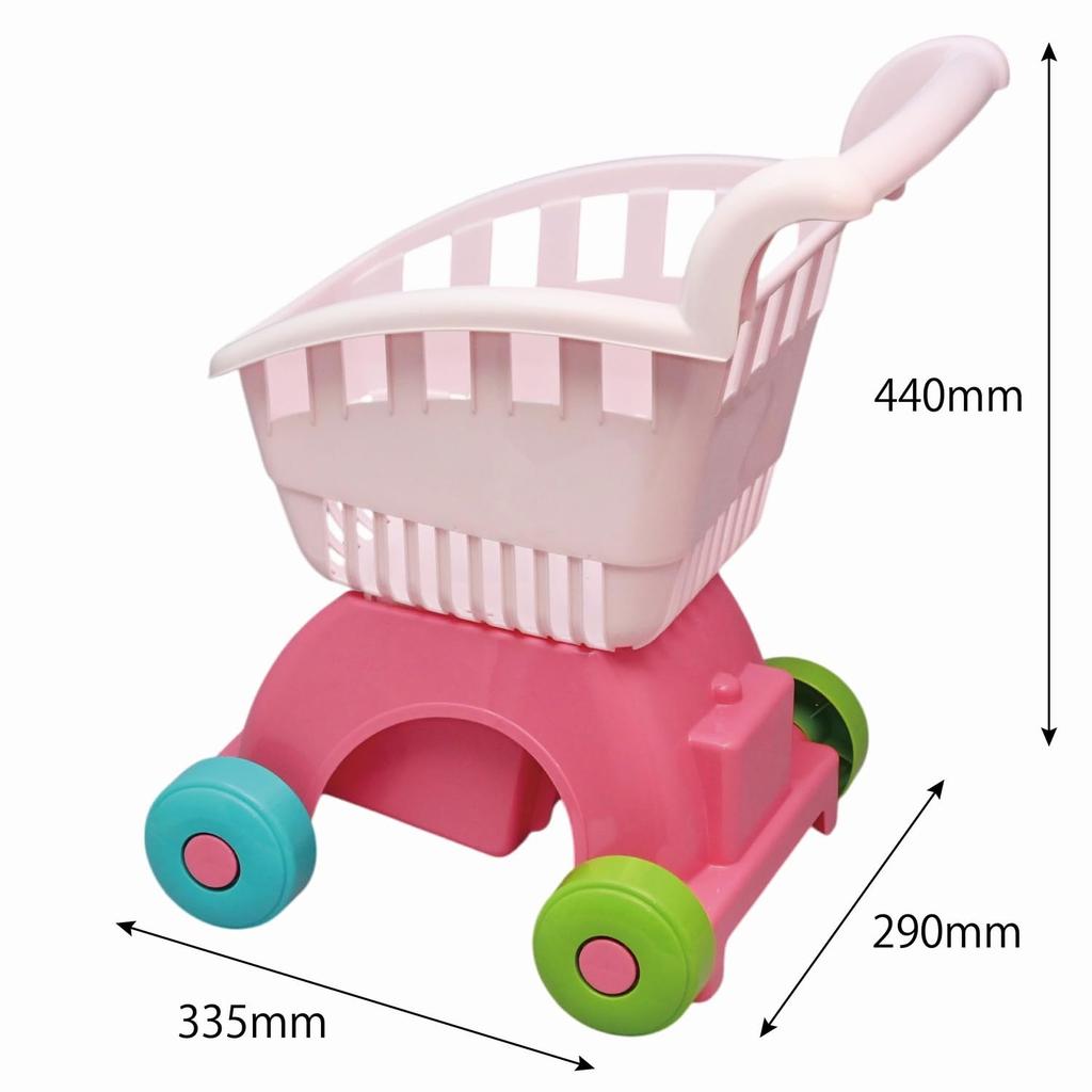 Toy Royal Shopping Cart (Pretend Play/Shopping) Educational Toy (Realistic Egg Carton/Includes Food Accessories) Pastel Colors