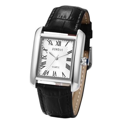 Watch Leather Strap Roman Analog Display Antique Stylish Pair Watch Quartz Watch Waterproof Black Fashion Accessories Birthday Anniversary Christmas