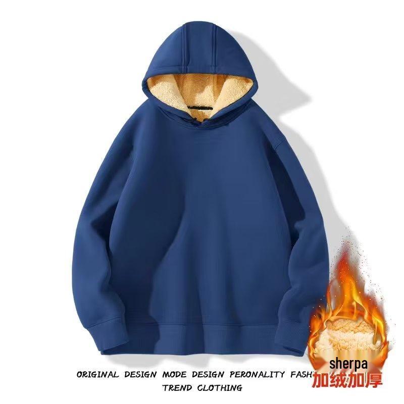 Boys' Winter Lambswool Hooded Jacket - Trendy Japanese Style, Versatile, Casual, and Artistic.