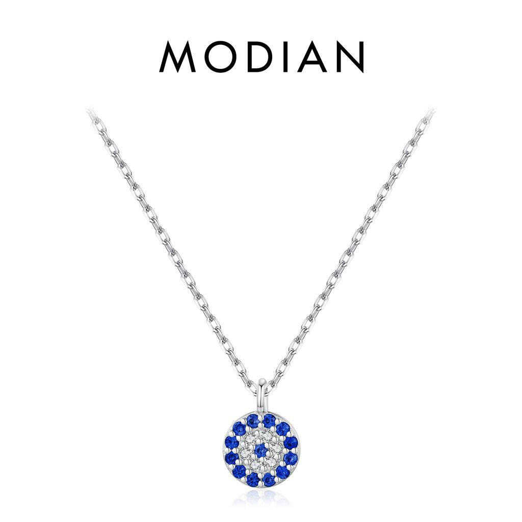 Blue Eye Necklace 925 Sterling Silver Zirconia Eyes Pendant Necklaces Trendy Link Chain Jewelry Gifts For Women Girls