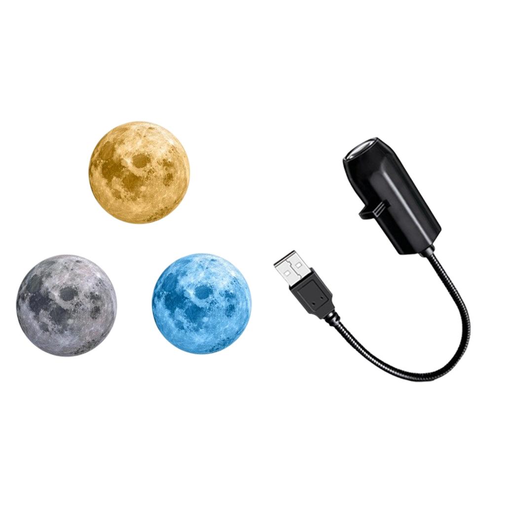 USB LED Star and Moon Projector Night Light for Bedroom Decorative Creative Background Lamp