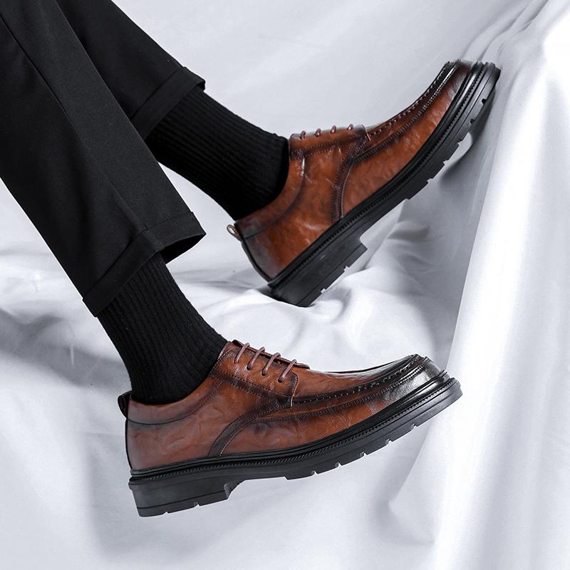 High Quality Leather Casual Shoes Men Spring Fashion Oxford Shoes Male Adult Business Dress Comfort Non-slip Formal Mens Oxford