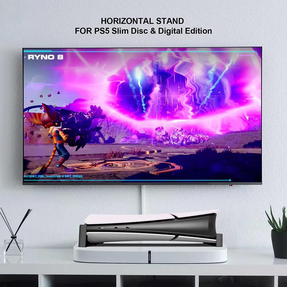 For PS5 Slim Console Horizontal Cooling Stand PS5 SLIM Holder Game Accessoriesfor Playstation 5 Slim Disc & Digital Editions