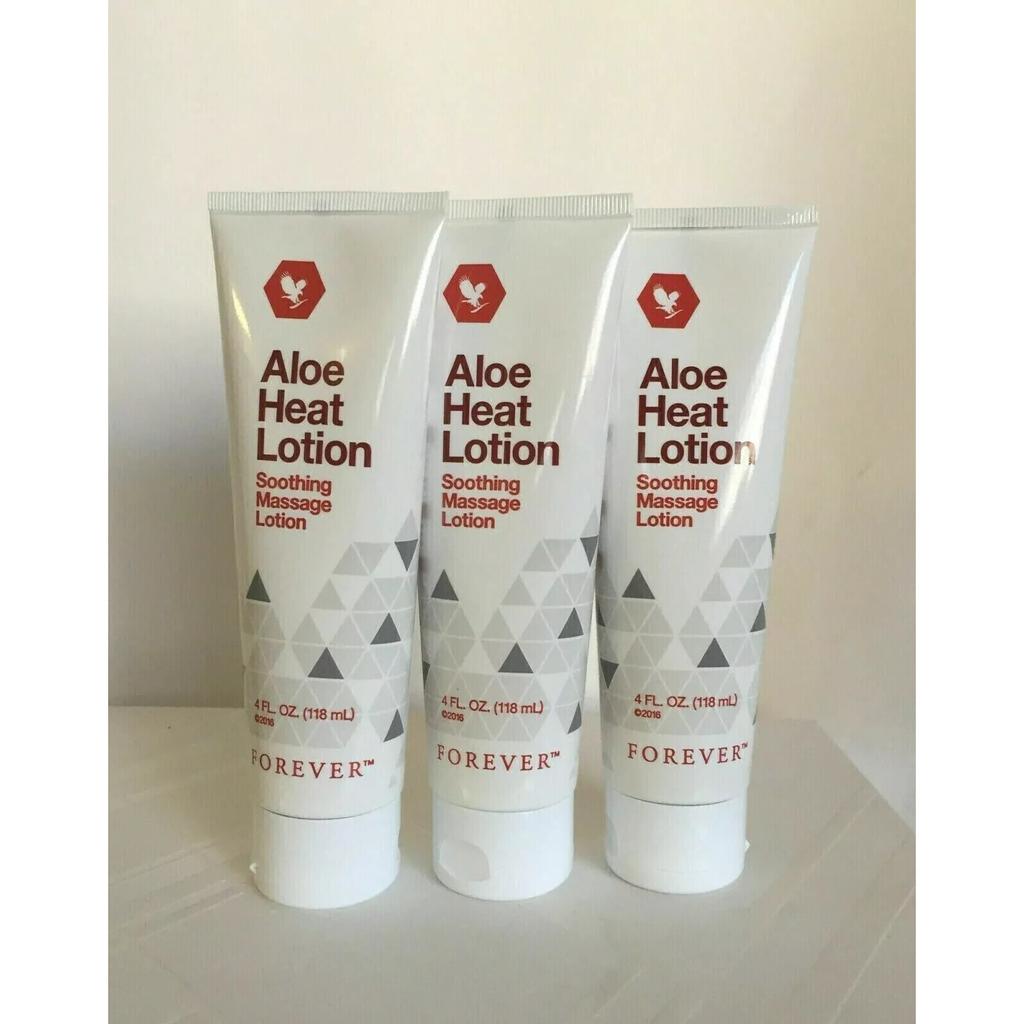 3er-Pack Forever Living Aloe HEAT LOTION 118ml Beruhigende Massagelotion
