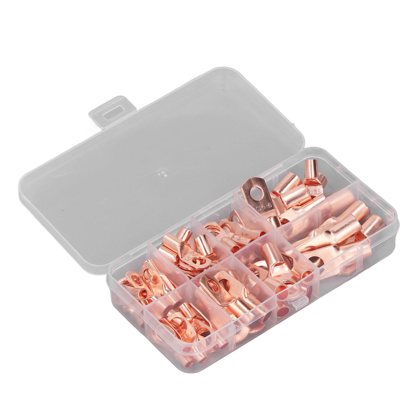 

60 шт. Наконечник SC6 до 25, луджена мідь, стійкість до корозії, кругла головка, кільцевий клемний роз’єм