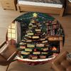 1 Stück Weihnachtsbaum Büro Runder Teppich, Unter Bürostühlen Schlafzimmer Wohnzimmer Heimdekoration, Teppich für Büro, -1110210