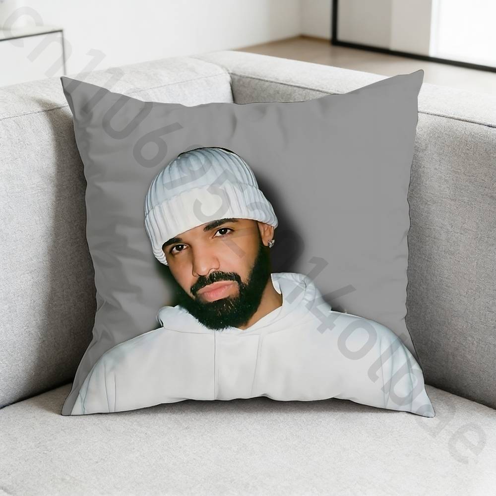 Rapper DDrake Pillow Case Square DoubleSided Printing Short Plush Sofa Cushion Cover Bedroom Bedside Pillow
