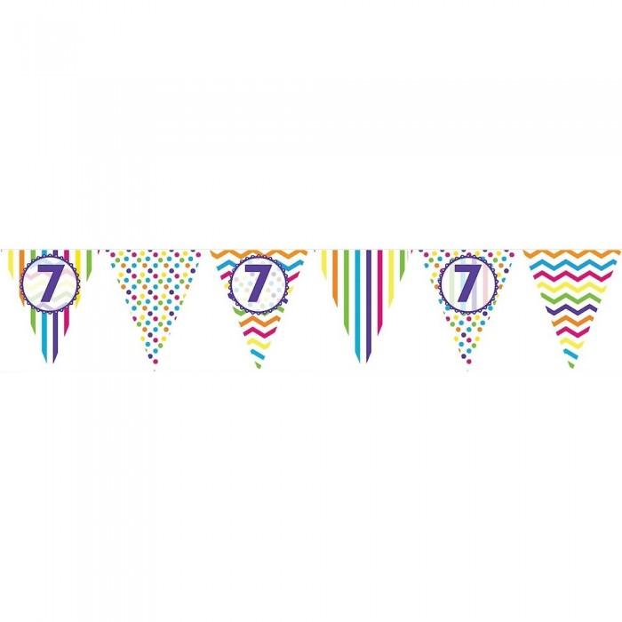 Creative Party Paper Patterned 7th Birthday Bunting