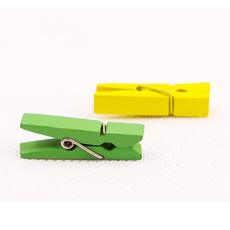 25pz Mini Clip Foto Legno Colorato Naturale Molletta Carta Memo Molletta Vestiti Legno Fai da Te Cancelleria Natale Festa di Matrimonio Decorazione Casa