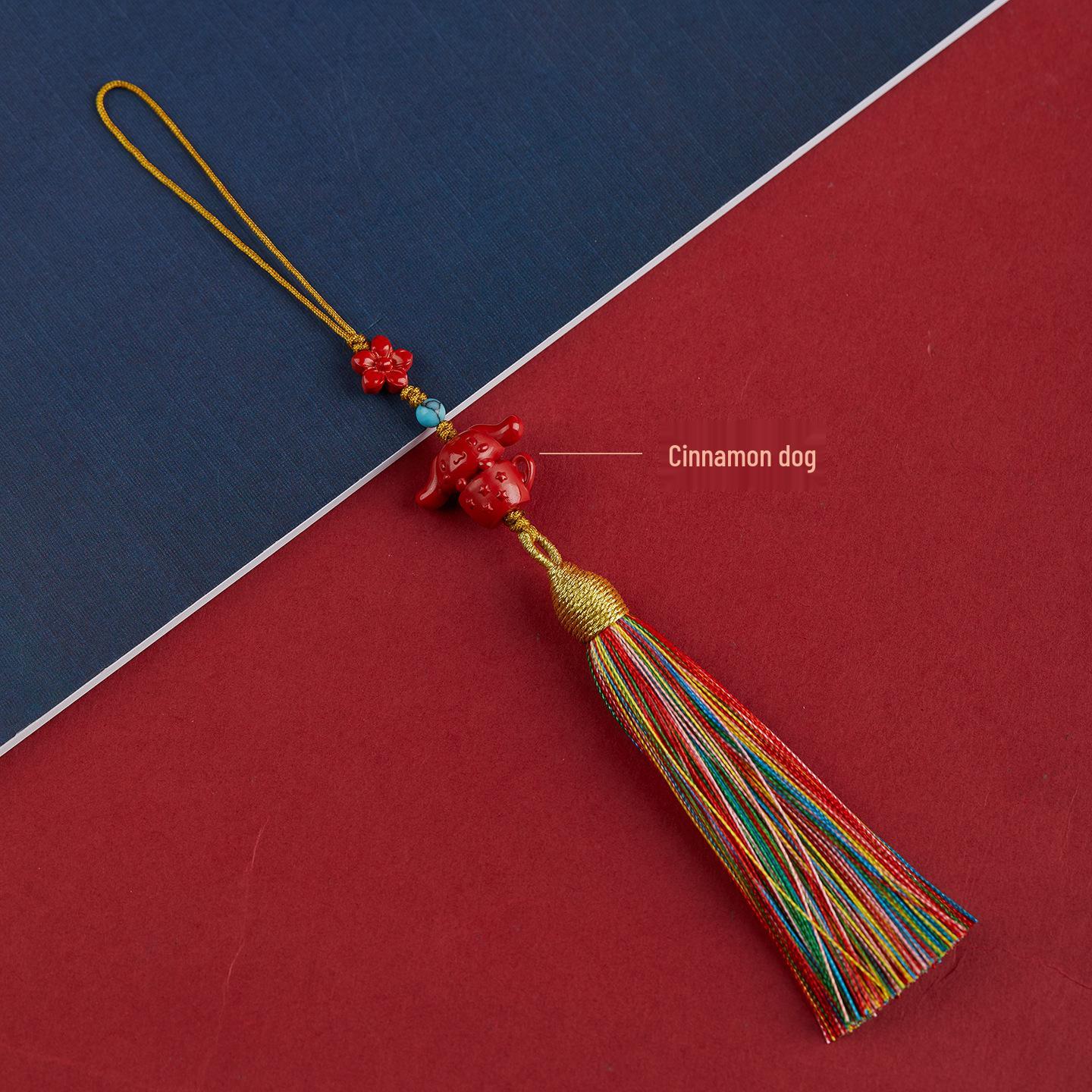 Jingchunlan High Content Cinnabar Red Sand Car Charm with Lucky Cat Guanyin Pixiu High Content Cinnabar Red Sand 99
