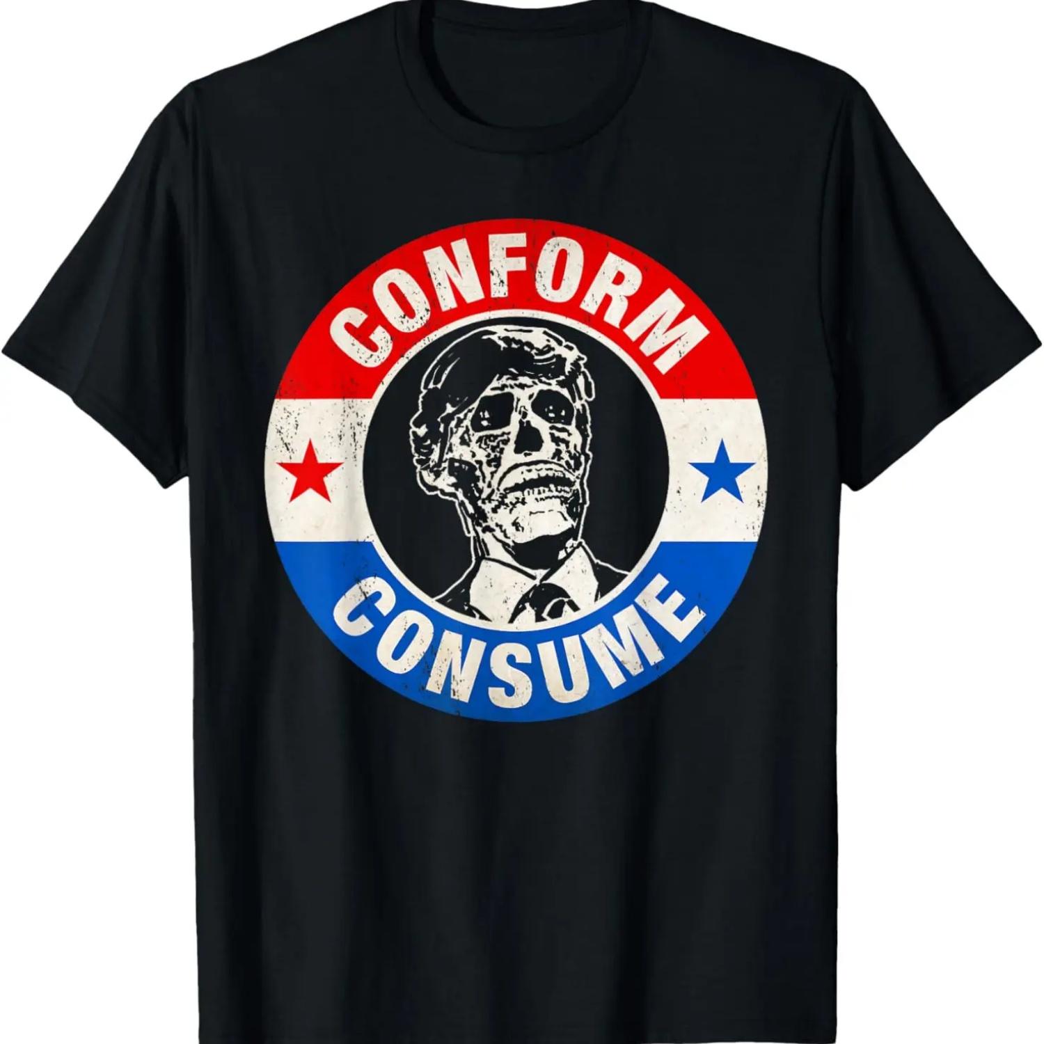 

Conform Consume Consumerism Conformity Quote T-Shirt XXXXXL чёрный