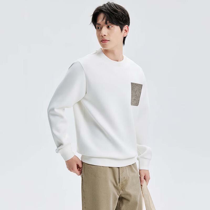 SEPTWOLVES Men's Fall Anti-bacterial Thermal Crewneck Sweatshirt