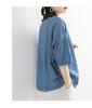 2024 Spring/Summer Women's Retro Literary Cotton Linen Batwing Sleeve T-Shirt