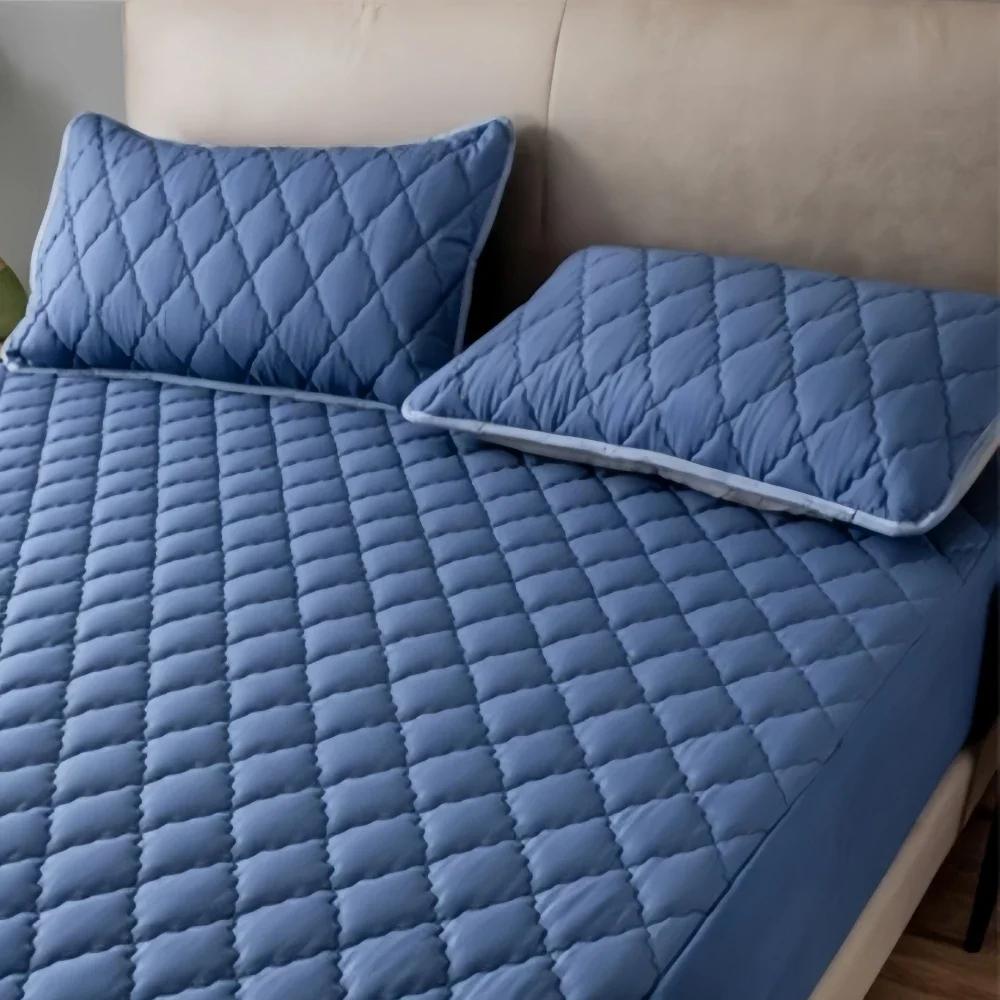 Waterproof Pillowcase Couple Bed Sleep Pillow Cover Breathable Soft Quilted Fits Queen Size Pillow Protectors Standard 48x74cm