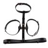 Leather Nipple Clamps Chain Black Wearable Bra BDSM Lingerie Adult Couples Flirting Toy