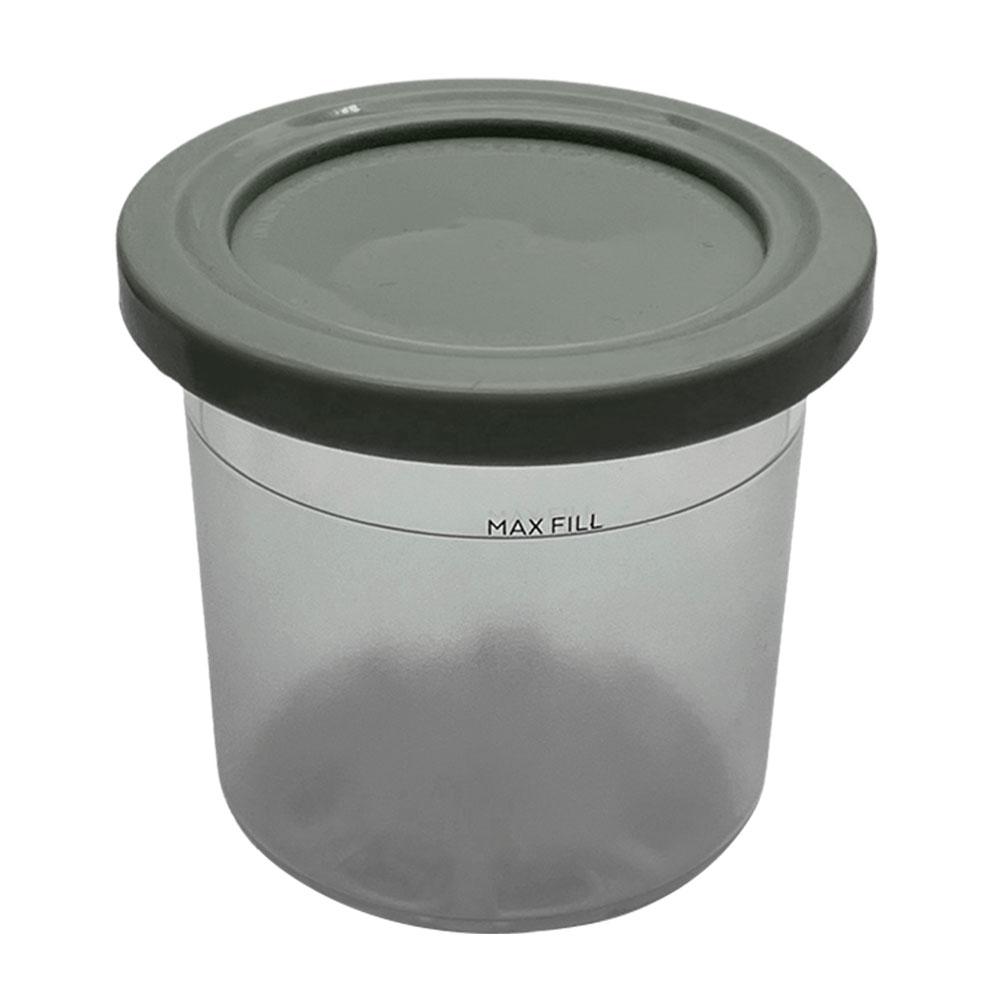 1-4Pcs Ice Cream Pints Cups For NIN JA CREAMI NC300s Series Ice Cream Maker Replacements Storage Jar With Sealing Lids Spoon Set