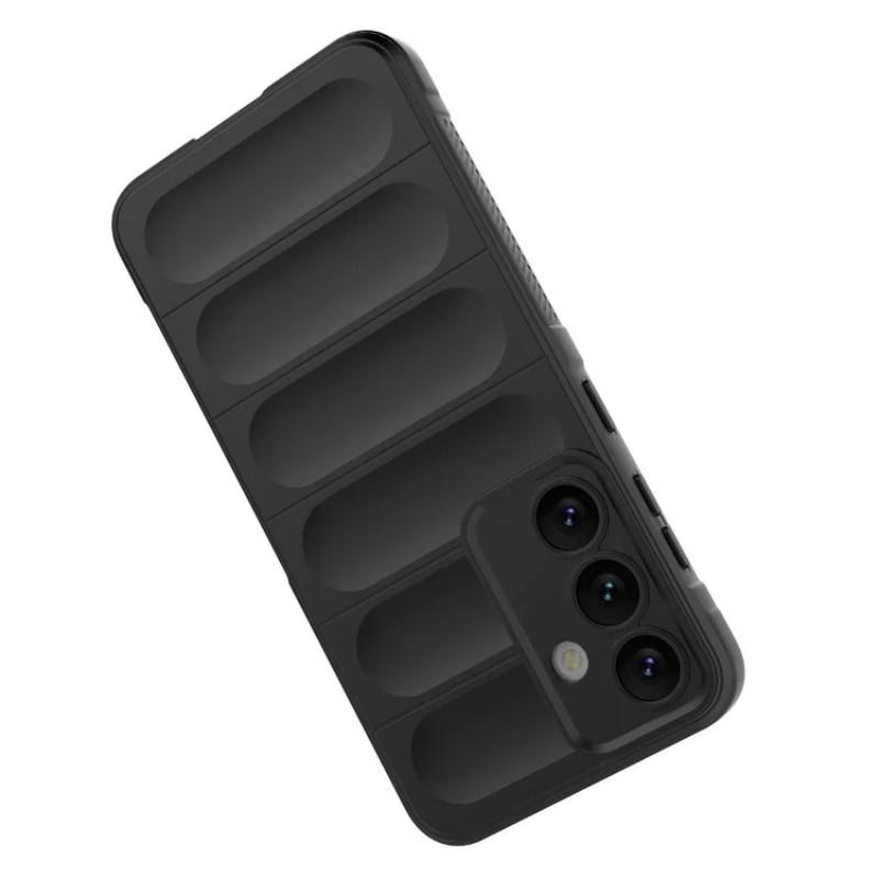 For Samsung Galaxy S24+ TPU Case WANLONFENG HD Series Anti Slip Phone Cover with Tempered Glass