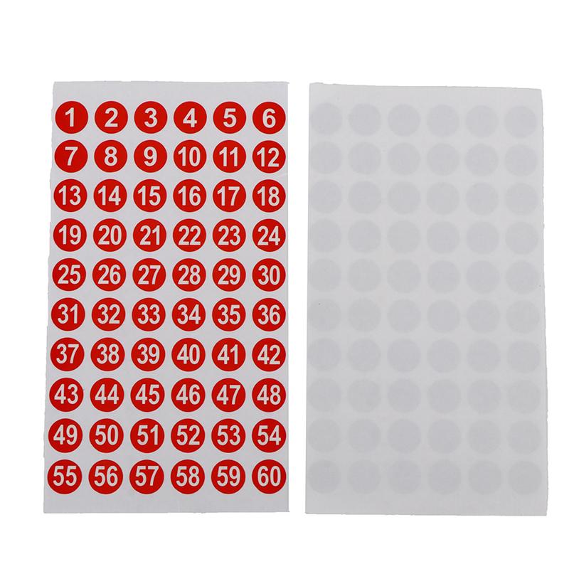3Sheets Number Sticker 1-180 Label For Nail Polish Color Round Hologram Marking