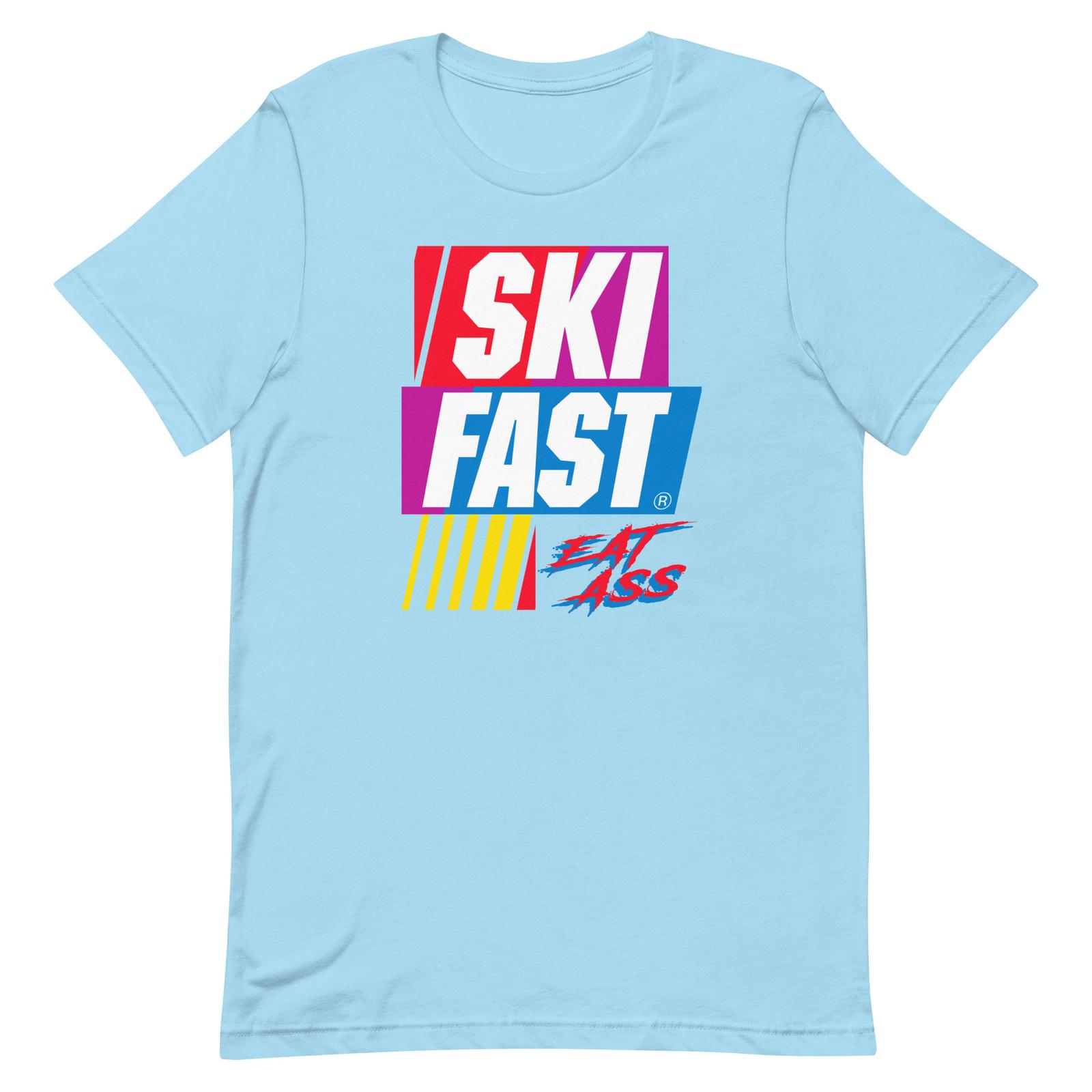 Ski Fast Eat Ass Premium T-shirt, Funny Skiing Design, Gift For Skier, Snow M
