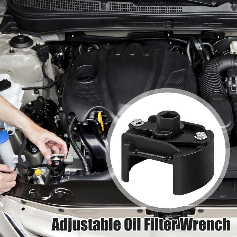 Adjustable Oil Filter Wrench Heavy Duty Oil Filter Wrench Tool Robust Structure Oil Filter Automotive Mechanical Workshop Tools