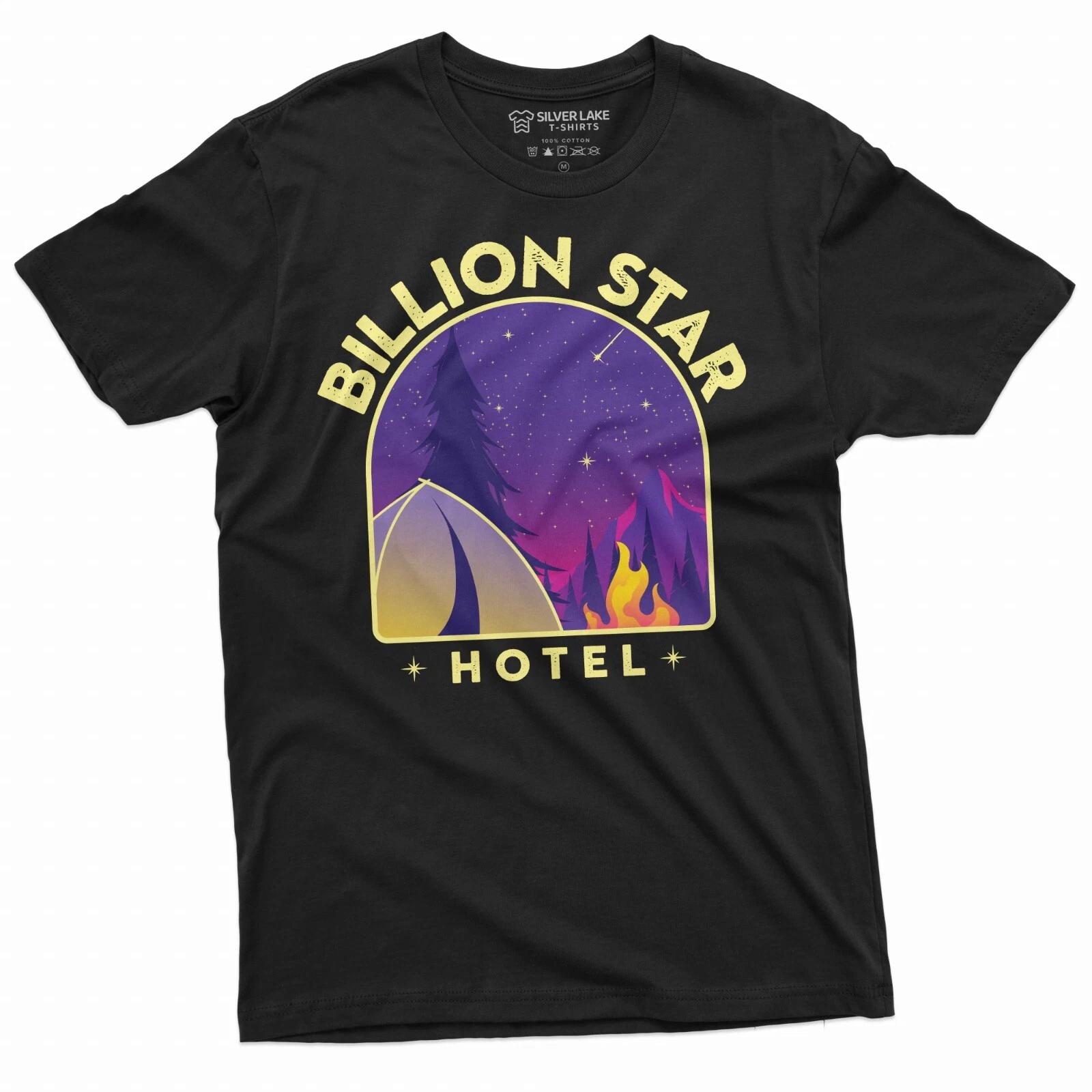 Men s Billion Star Hotel T-shirt Camping Camper Nature Camp Outdoors T-shirt S