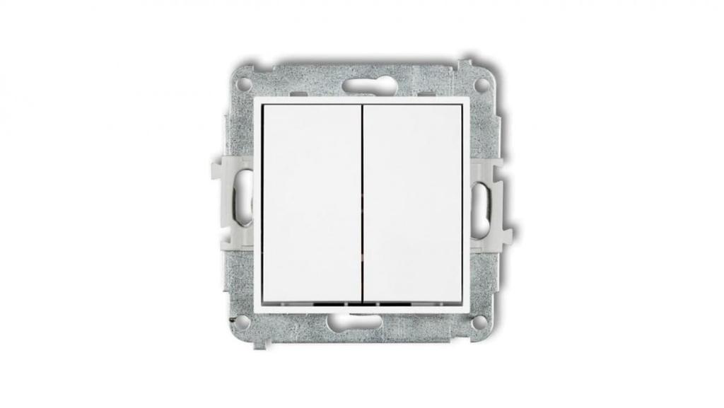 Mini Mechanizm Łącznika Świecznikowego Biały Mat 25Mwp-2