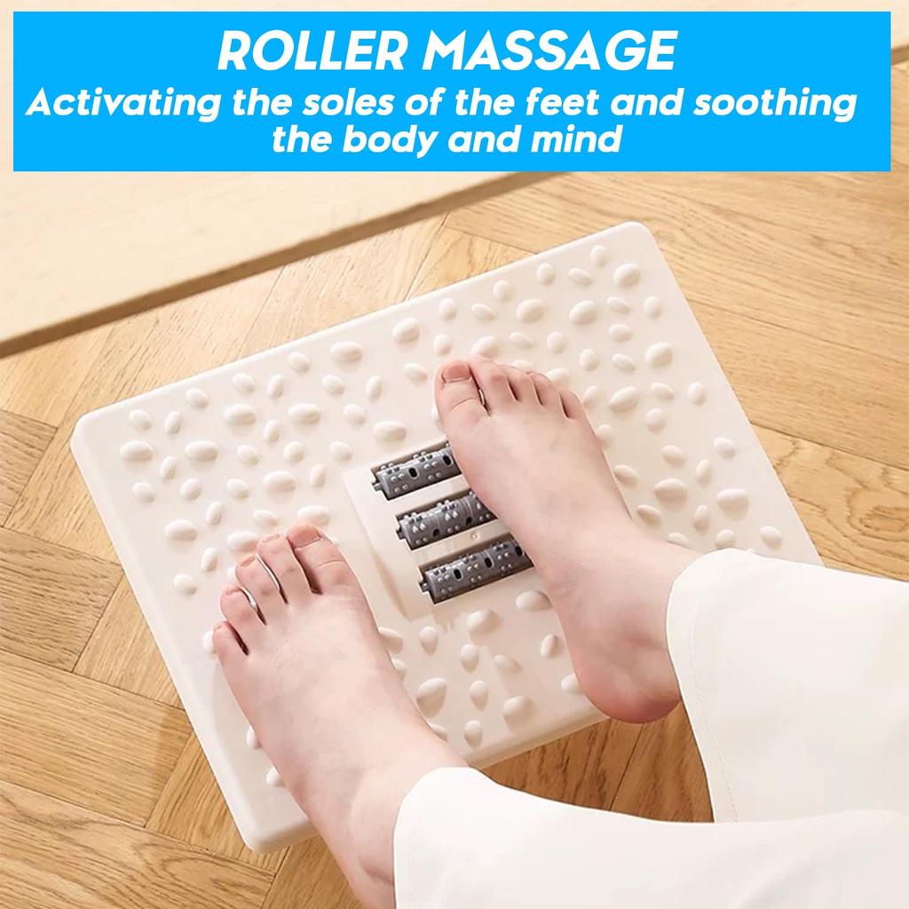 Tragbarkeit Fußstütze Fußablage Unter dem Schreibtisch Ergonomischer Fußhocker Mit 180 Grad Schwingung Massage-Rollen Fußablage Für Heim Büro